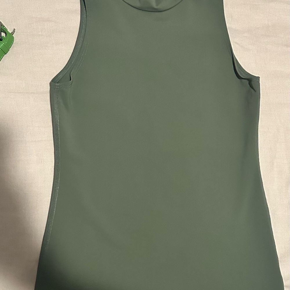 Sleeveless Olive Green Tank Top